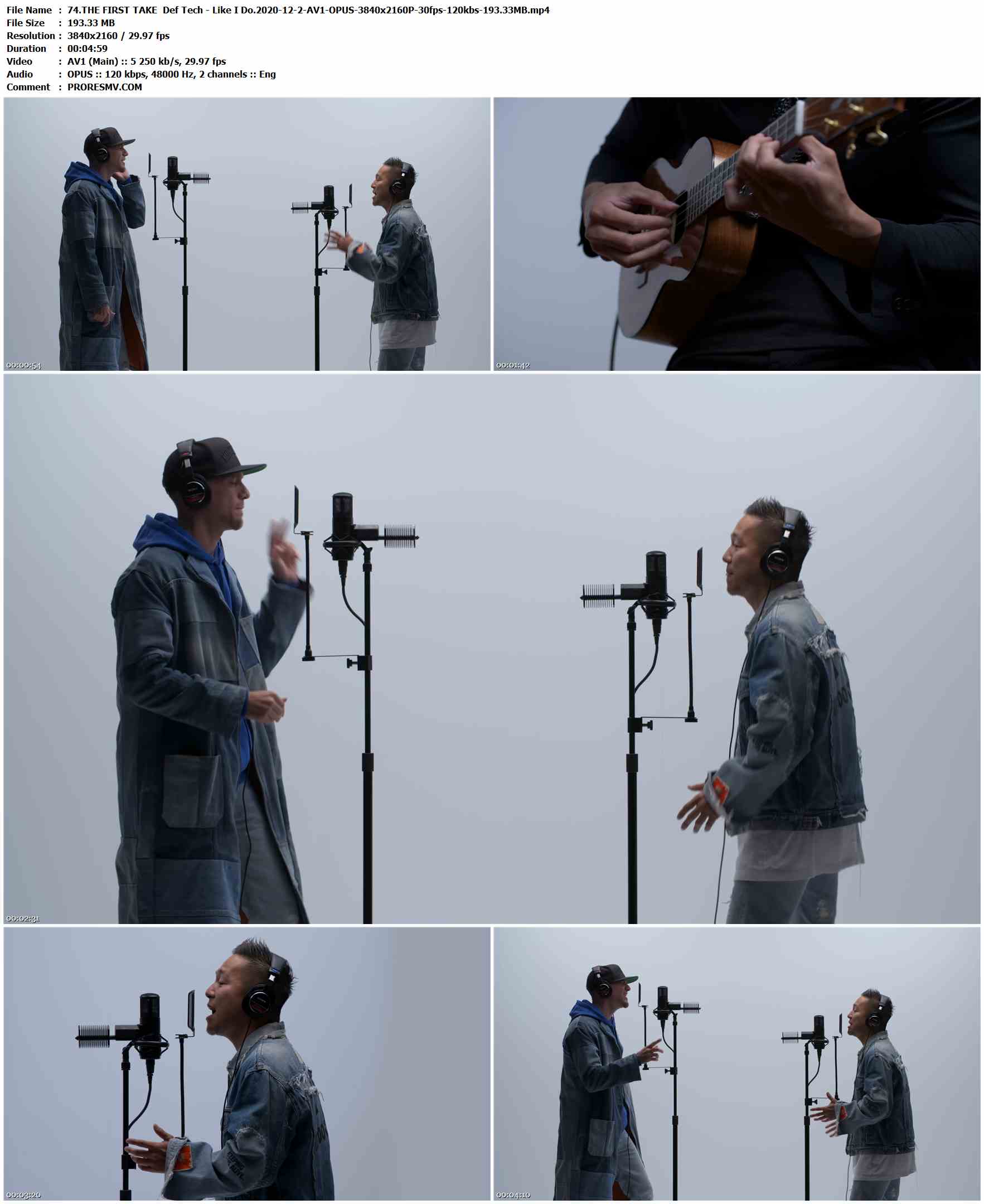 74.THE FIRST TAKE Def Tech - Like I Do.2020-12-2-AV1-OPUS-3840x2160P-30fps-120kbs-193.33MB官方MV_高清MV